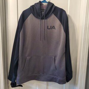 Under Armour Blue/Gray Logo Hoodie-XL